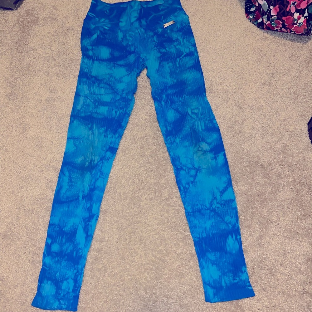Snap seamless leggings in Caribbean blue XS/S